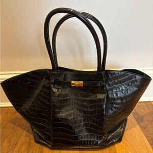 DeMellier New York Black Croc Tote
